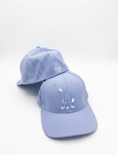 LA UNITED G.C. LT BLUE FITTED GOLF HAT (LARGE SIZE)
