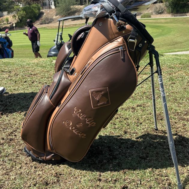 Get Up & Down Premium Golf Bag Caramel & Chocolate